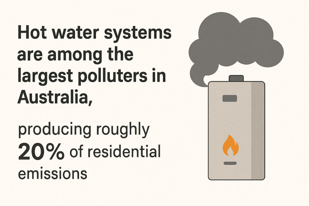 pollution from hot water heating